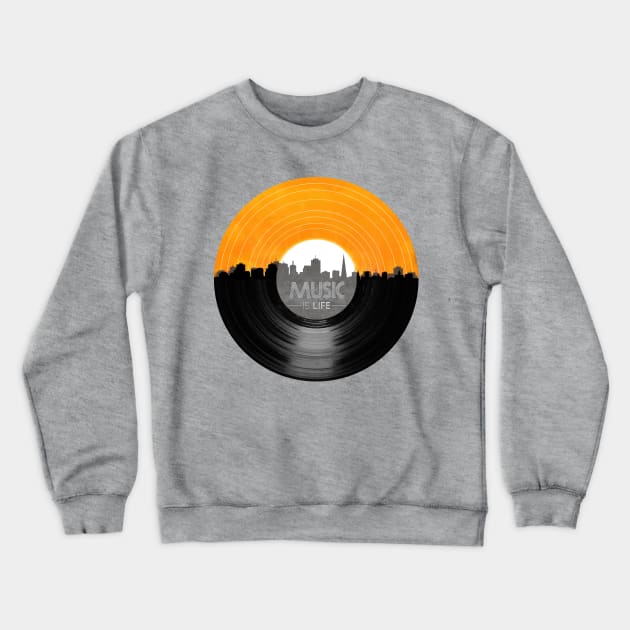 Music Is Life Crewneck Sweatshirt by mullian